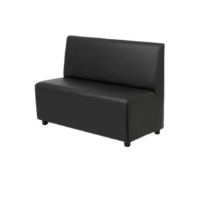 Divano Nero con Schienale Ecopelle 93cm x 65cm