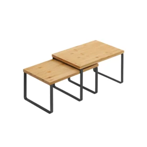 Alzata in legno con base in metallo 19,5P x 29,7l x 15,5H cm